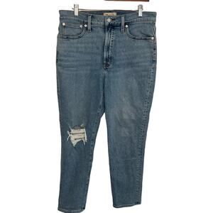 Madewell Jeans The Perfect Vintage Size 30 Distressed Straight Leg Mid-Rise